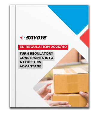 Mockup to illustrate the EU regulation 2025/40: turn regulatory constraints into a logistic advantage content